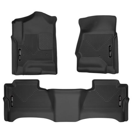 HUSKY LINER 14-17 SILVERADO/SIERRA CREW CAB FRONT/2ND SEAT FLOOR LINERS, 2ND ROW O 98231